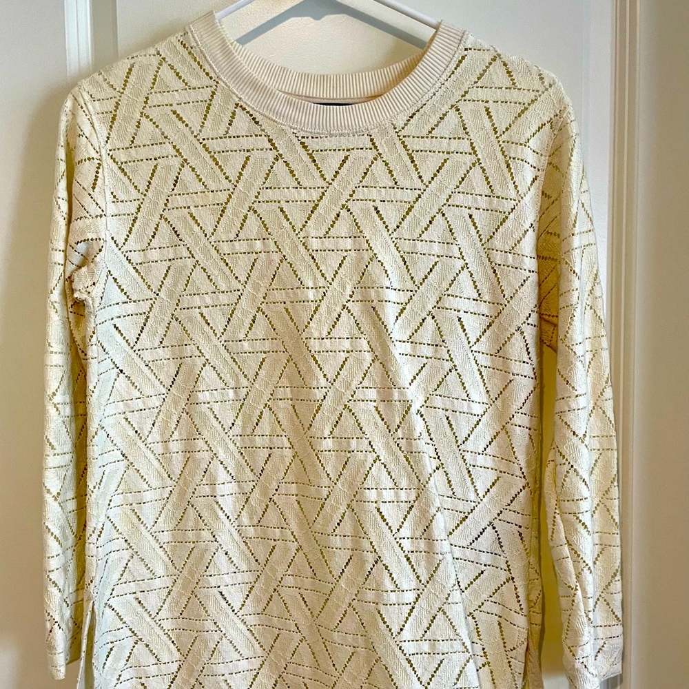 Cream mesh sweater